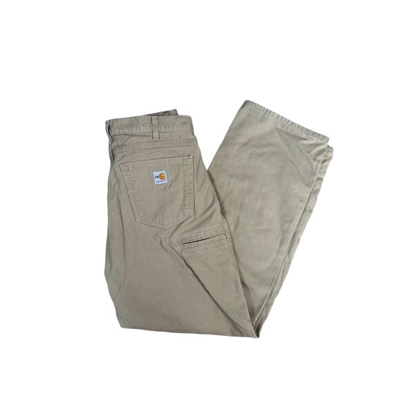 Carhartt Men 33X32 Original Dungaree Fit Cat 2 Pant Relaxed Baggy Workwear Tan - Picture 2 of 12